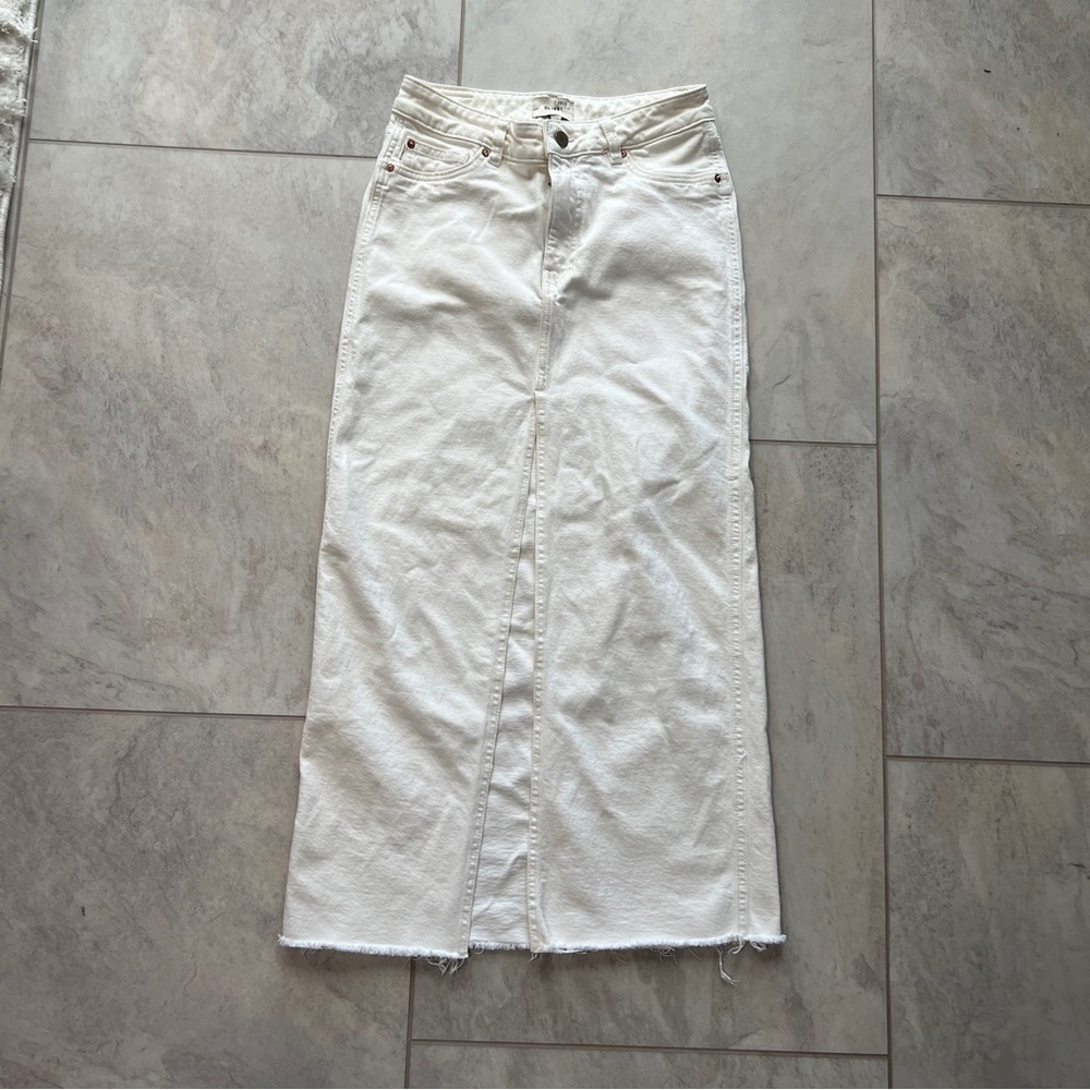 DL1961 Asra Ecru Maxi Skirt